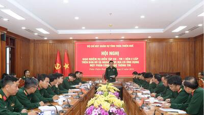 Bộ CHQS tỉnh: Giao nhiệm vụ diễn tập Chỉ huy tham mưu 1 bên 2 cấp năm 2024
