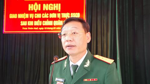 Bộ CHQS tỉnh giao nhiệm vụ cho các đơn vị trực SSCĐ sau khi điều chỉnh quân số