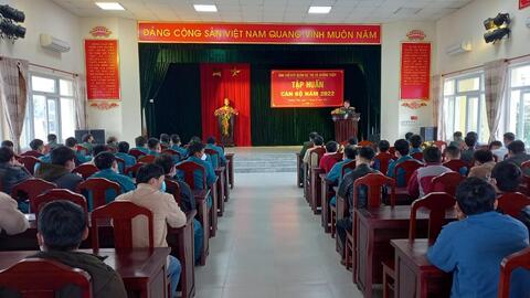 Ban Chỉ huy Quân sự thị xã Hương Thủy tổ chức tập huấn cán bộ năm 2022