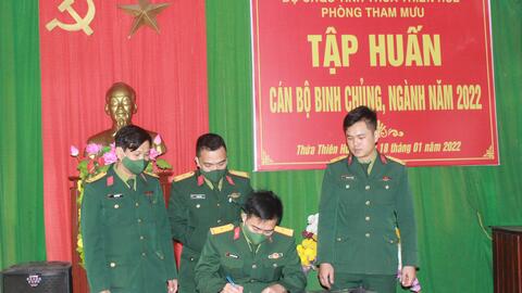 Bộ CHQS tỉnh Thừa Thiên Huế  Tập huấn binh chủng, ngành năm 2022