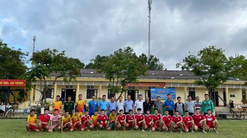 Đoàn cơ sở Trung đoàn 6 giao lưu bóng đá chào mừng kỷ niệm 50 năm chiến thắng Hà Nội – Điện Biên Phủ trên không