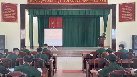 Đảng ủy Trung đoàn 6 tổ chức hội nghị học tập, quán triệt nội dung bài phát biểu của Tổng Bí thư Nguyễn Phú Trọng và các Chỉ thị, Nghị quyết của Trung Ương