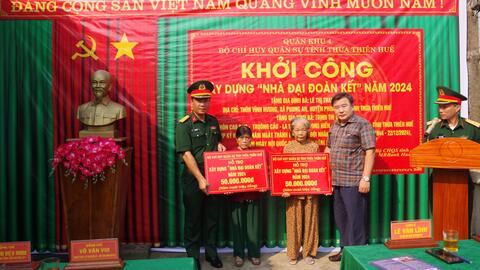 Khởi công xây dựng 2 “Nhà Đại đoàn kết” tại huyện Phong Điền