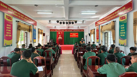 Đảng ủy - Tiểu đoàn Tăng Thiết giáp 3 tổ chức hội nghị quân chính 6 tháng đầu năm 2025