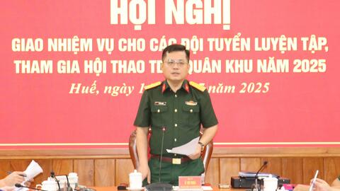 Bộ CHQS thành phố giao nhiệm vụ các đội tuyển tham gia hội thao TDTT Quân khu