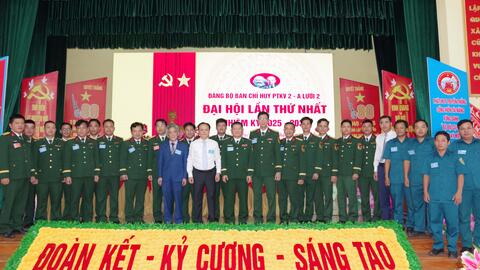 Ban chỉ huy phòng thủ khu vực 2 – A Lưới 2, tổ chức thành công Đại hội lần thứ I, nhiệm kỳ 2025 – 2030