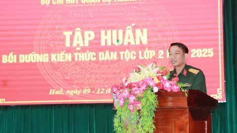 Bộ CHQS thành phố khai mạc tập huấn bồi dưỡng kiến thức dân tộc lớp 2 năm 2025