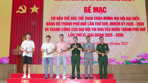 Bế mạc và trao giải thể dục thể thao chào mừng Đại hội Đại biểu Đảng bộ Thành phố nhiệm kỳ 2025 - 2030