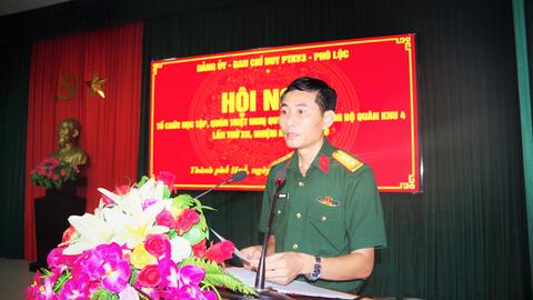 Đảng uỷ, Ban Chỉ huy Phòng thủ khu vực 3 - Phú Lộc: Tổ chức học tập, quán triệt, triển khai thực hiện nghị quyết Đại hội Đảng bộ các cấp.