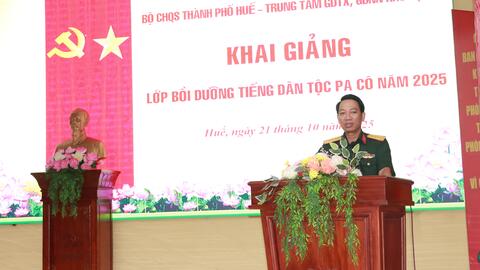 Bộ CHQS thành phố khai giảng lớp bồi dưỡng tiếng dân tộc Pa Cô năm 2025