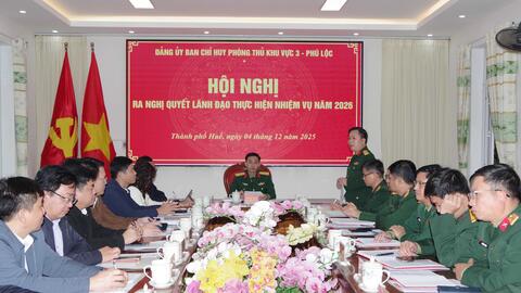 Đảng ủy Ban Chỉ huy phòng thủ khu vực 3 – Phú Lộc Ra nghị quyết lãnh đạo thực hiện nhiệm vụ năm 2026