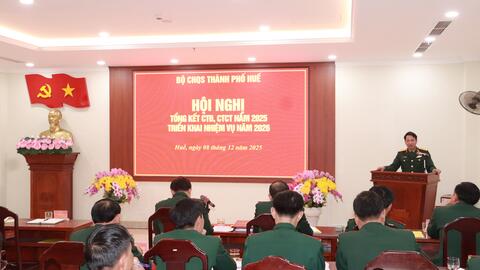 Bộ CHQS thành phố tổng kết nhiệm vụ công tác Đảng, công tác chính trị năm 2025