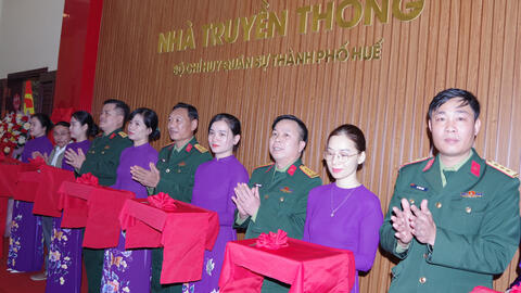 Bộ CHQS Thành phố Huế Công bố hoàn thành công trình nhà truyền thống Lực lượng vũ trang Thành phố