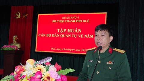 Bộ Chỉ huy Quân sự Thành phố Huế: Tập huấn cán bộ Dân quân tự vệ 2026