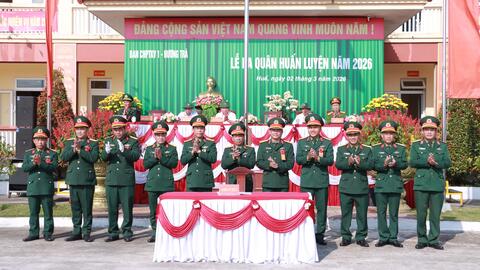Ban Chỉ huy Phòng thủ khu vực 1 – Hương Trà tổ chức Lễ ra quân huấn luyện năm 2026
