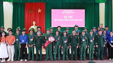 Trung đoàn 6, Bộ CHQS thành phố tiếp nhận chiến sĩ mới nhập ngũ năm 2026