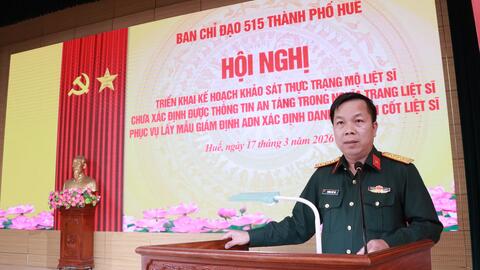 Ban Chỉ đạo 515 thành phố triển khai kế hoạch khảo sát thực trạng mộ liệt sĩ phục vụ lấy mẫu giám định ADN