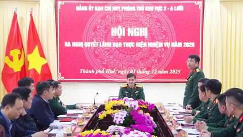 Đảng ủy Ban Chỉ huy Phòng thủ Khu vực 2 - A Lưới ra Nghị quyết lãnh đạo thực hiện nhiệm vụ năm 2026