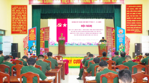 Đảng bộ Ban Chỉ huy PTKV 2 - A Lưới: Quán triệt, triển khai thực hiện Nghị quyết Đại hội đại biểu Đảng bộ Quân khu lần thứ XII và thông báo nhanh kết quả Đại hội Đảng bộ Quân đội lần thứ XII nhiệm kỳ 2025 - 2030