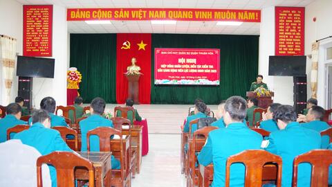 Ban CHQS quận Thuận Hoá: Hội nghị hiệp đồng huấn  luyện, diễn tập, kiểm tra sẵn sàng động viên lực lượng dự bị động viên năm 2025.