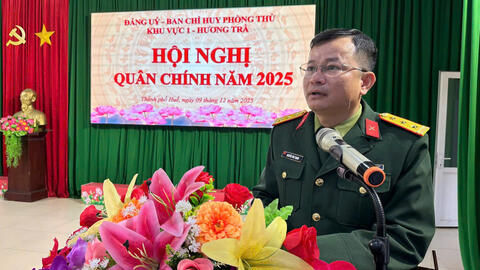 Ban Chỉ huy phòng thủ khu vực 1 - Hương Trà Hội nghị quân chính năm 2025