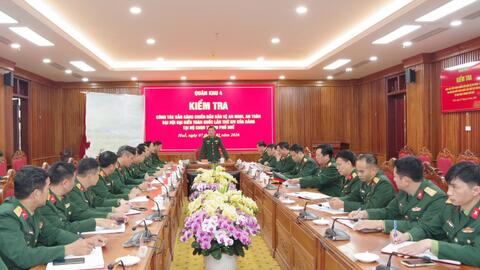 Quân khu 4 kiểm tra công tác sẵn sàng chiến đấu tại Bộ CHQS thành phố Huế