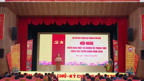 Bộ CHQS thành phố Huế: Triển khai một số nhiệm vụ trọng tâm công tác tuyển quân năm 2026