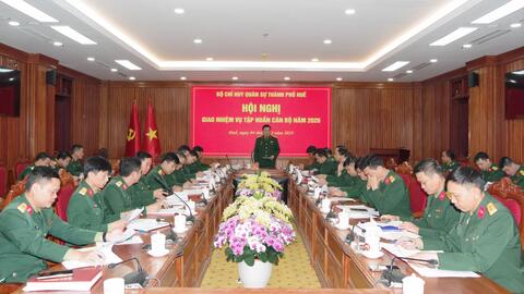 Bộ CHQS thành phố giao nhiệm vụ tập huấn cán bộ năm 2026
