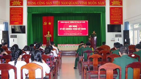 Trung đoàn 28 – Trường phổ thông dân tộc nội trú ký kết chương trình kết nghĩa