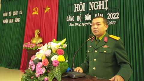 Đảng bộ Quân sự huyện Nam Đông Hội nghị Đảng bộ đầu năm 2022