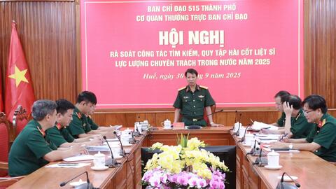 Cơ quan Ban Chỉ đạo 515 thành phố rà soát công tác, tìm kiếm HCLS địa bàn trong nước