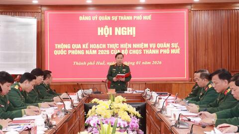 Đảng ủy Quân sự thành phố thông qua kế hoạch thực hiện nhiệm vụ QS, QP năm 2026