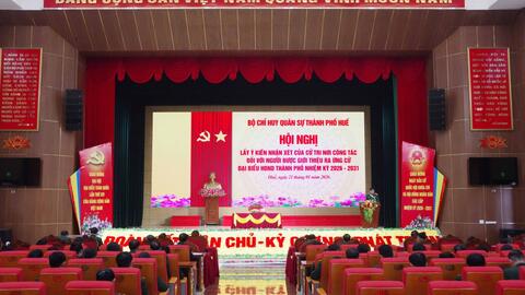 Bộ CHQS thành phố hội nghị giới thiệu người ứng cử Đại biểu HĐND thành phố