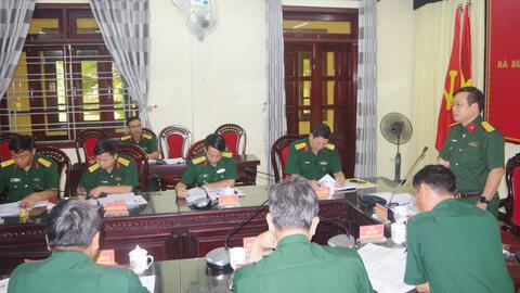Bộ CHQS tỉnh Hội nghị rà soát công tác chuẩn bị diễn tập KVPT tỉnh