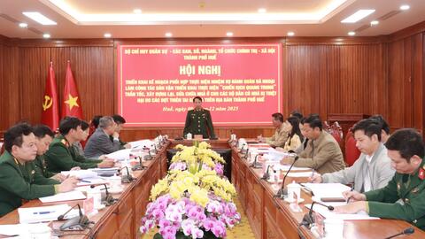 Bộ CHQS thành phố phối hợp triển khai thực hiện “Chiến dịch Quang Trung”