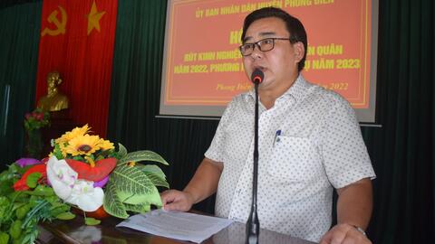 Huyện Phong Điền Hội nghị rút kinh nghiệm công tác tuyển chọn và gọi công dân nhập ngũ