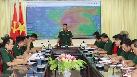Bộ Chỉ huy Quân sự tỉnh triển khai công tác phòng chống bão lụt