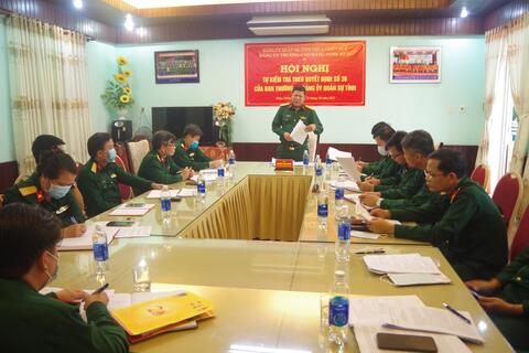 Trường Cao đẳng Nghề 23 Hội nghị tự kiểm tra theo Quyết định của Ban Thường vụ Đảng ủy Quân sự tỉnh