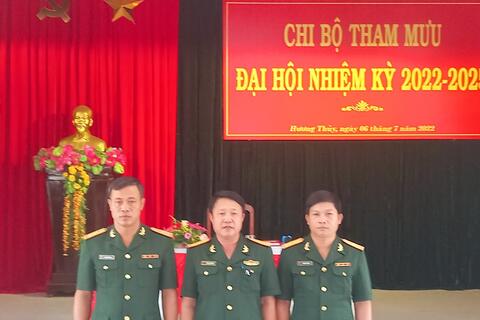 Chi bộ Tham mưu, Đảng ủy Quân sự thị xã Hương Thủy tổ chức Đại hội nhiệm kỳ 2022-2025 thành công tốt đẹp