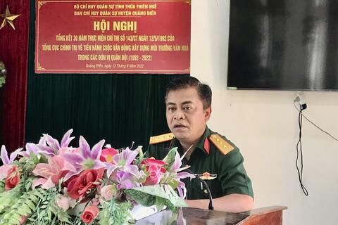 Đảng uỷ, Ban Chỉ huy Quân sự huyện Quảng Điền tổng kết 30 năm Chỉ thị 143/TCTC