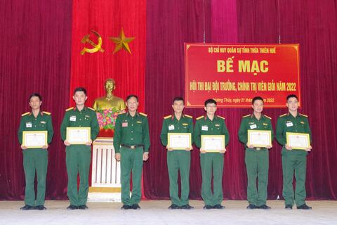 Bộ CHQS tỉnh Thừa Thiên Huế tổ chức thành công hội thi Đại đội trưởng, chính trị viên Đại đội giỏi năm 2022