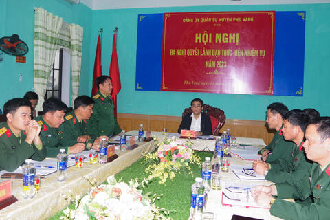 Đảng uỷ quân sự huyện Phú Vang ra nghị quyết lãnh đạo thực hiện nhiệm vụ quân sự quốc phòng năm 2023