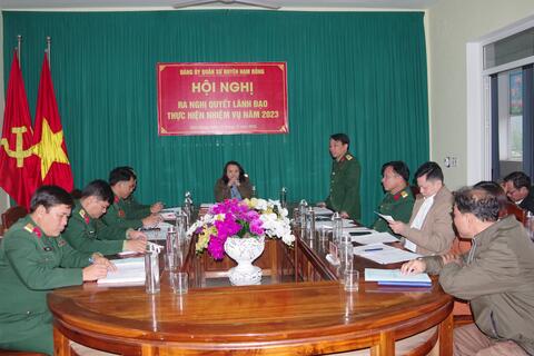 Đảng uỷ quân sự huyện Nam Đông  Ra nghị quyết lãnh đạo thực hiện nhiệm vụ năm 2023