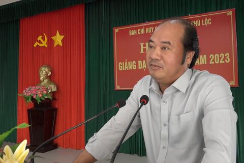 Ban CHQS huyện Phú Lộc tổ chức Hội thi giảng dạy chính trị năm 2023.