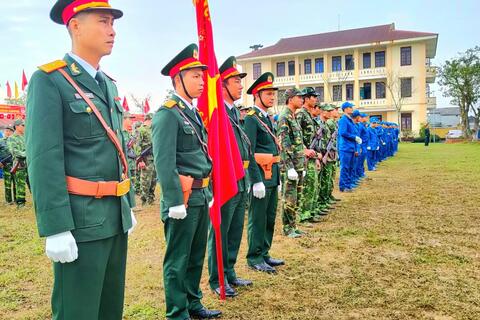 Huyện Quảng Điền tổ chức Lễ ra quân huấn luyện năm 2023