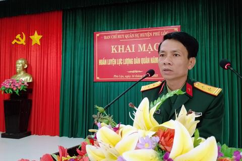 Phú Lộc: Khai mạc huấn luyện chiến sĩ dân quân năm thứ nhất