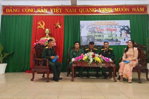 Đoàn cơ sở Tiểu đoàn Tăng - Thiết giáp 3 tổ chức Toạ đàm kỷ niệm 110 năm ngày sinh vị Đại tướng Chu Huy Mân