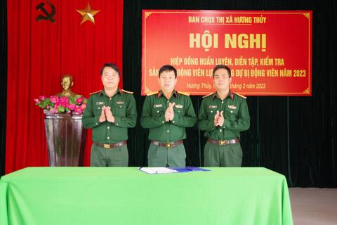 Ban CHQS Thị xã Hương Thủy: Nâng cao chất lượng huấn luyện, diễn tập, kiểm tra sẵn sàng động viên lực lượng dự bị động viên năm 2023
