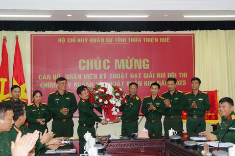 Bộ CHQS tỉnh Thừa Thiên Huế đạt giải Nhì Hội thi chính quy ngành kỹ thuật Quân khu năm 2023