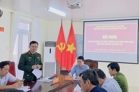 Huyện Phong Điền: Tổng kết công tác giáo dục quốc phòng và an ninh năm 2023, triển khai nhiệm vụ năm 2024